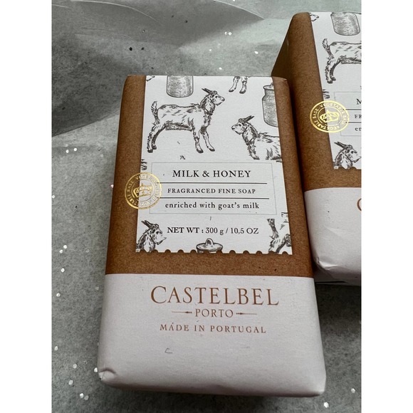 3 Castelbel Milk & Honey Luxury Fragranced Soap Bar Enriched with Goat's Milk - Picture 2 of 3